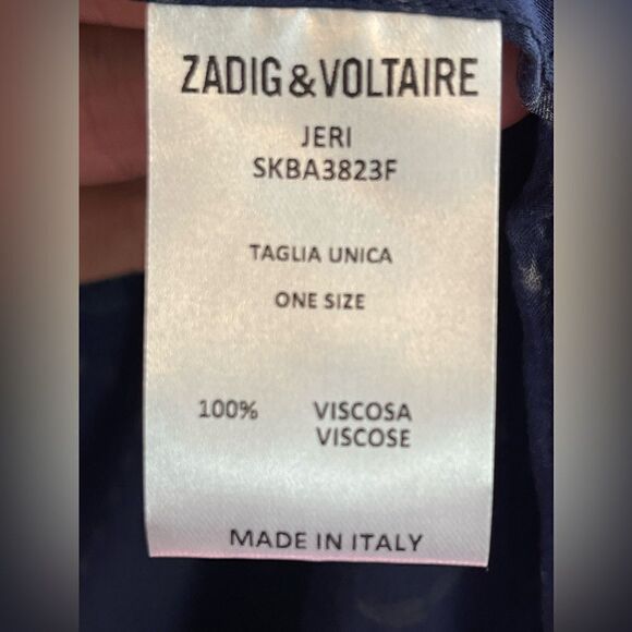 Zadig & Voltaire logo beachwear short kaftan beach resort Dress NWT. One size - Picture 6 of 9